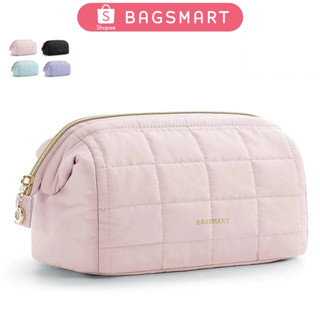 【KOL×BAGSMART 】Túi đựng mỹ phẩm Túi trang điểm du lịch có đệm phồng Túi trang điểm dành cho nữ Hộp đựng đồ vệ sinh