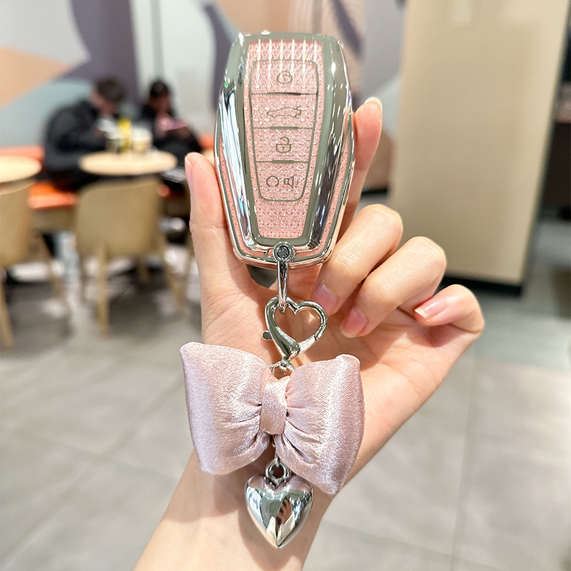 Dành Cho Geely Coolray Chìa Khóa Fob Ốp Lưng Giá Đỡ Vòng Chìa Khóa Túi Dành Cho Geely Okavango Azkar