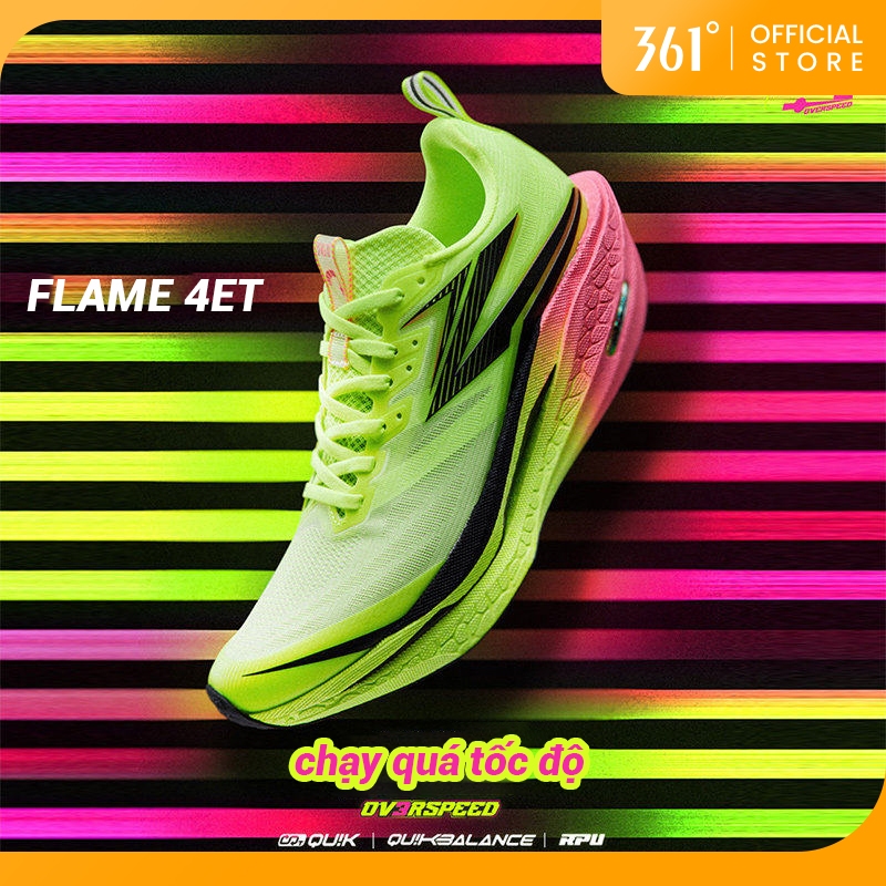 [Phát hành ngày 12.27] Giày chạy bộ nam nữ 361 độ Flame 4 ET thoáng khí chống trượt bền 672612223