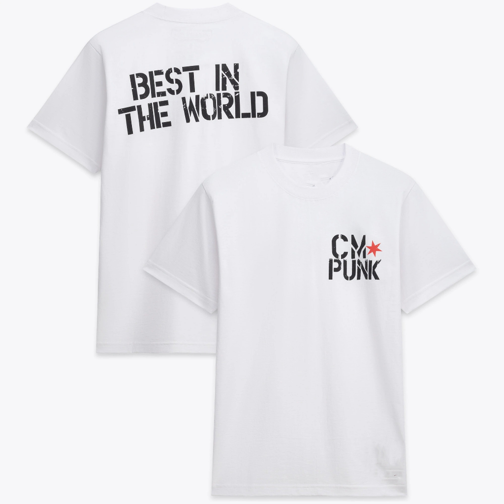 Áo thun nam Mitchell & Ness White CM Punk