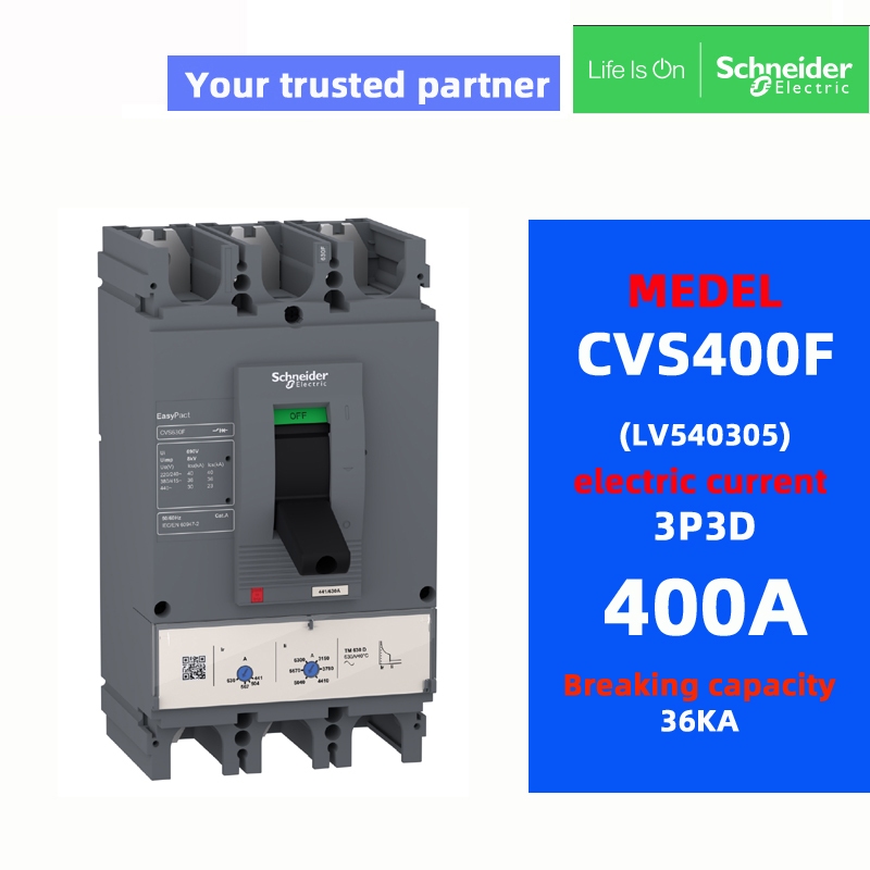 SchneIder CVS400F 400A 3P3D LV chính hãng540305 Bộ ngắt mạch vỏ đúc 36KA MCCB