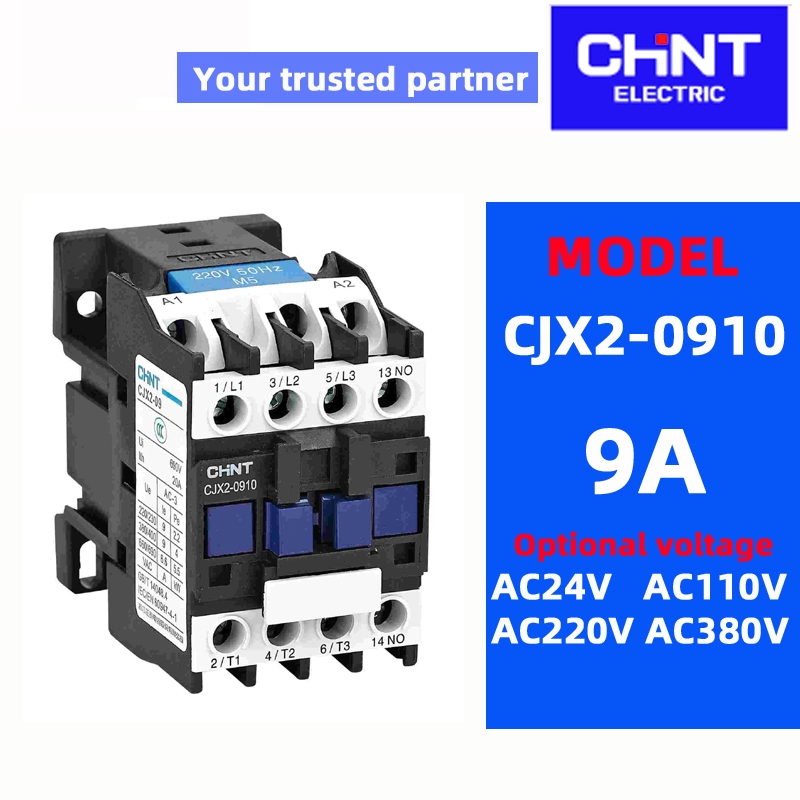 CHINT Contactor CJX2-0910 / 01 CJX2-1210 / 01 CJX2-1810 / 01 CJX2-2510 / 01 CJX2-3210 / 01 điện áp A