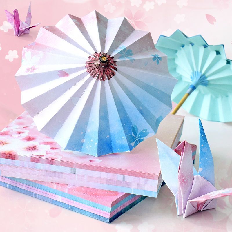 Ngàn Cần Cẩu Giấy Origami Hai Mặt In Giấy Màu Vuông Origami Handmade Origami Màu Origami Origami Giấ