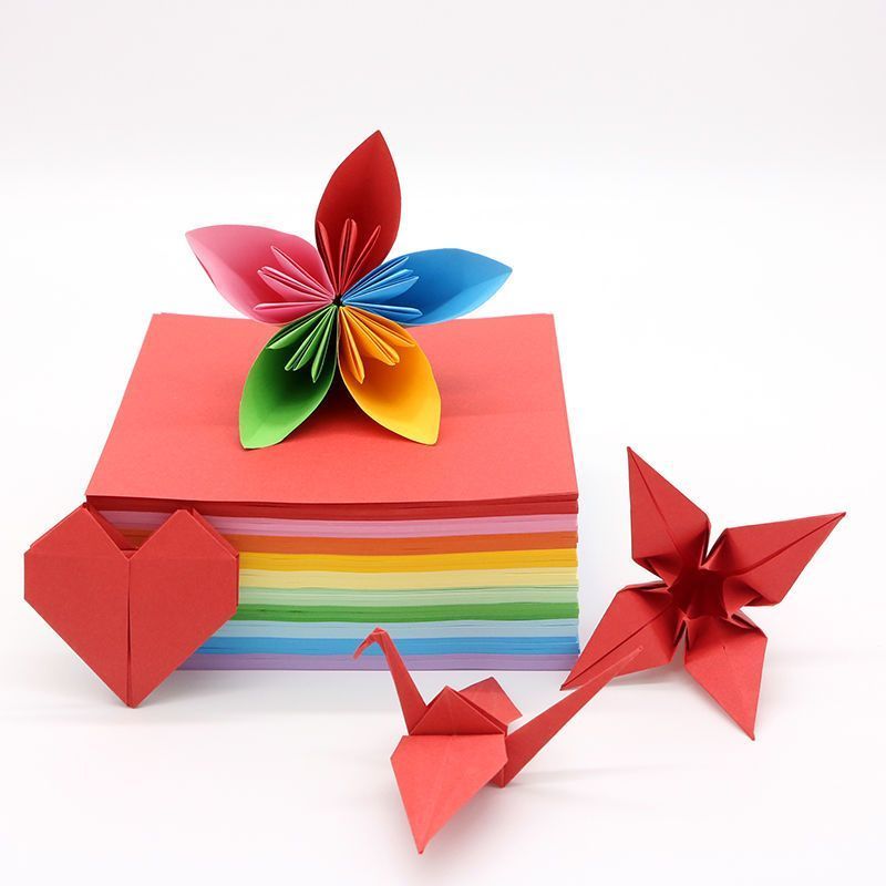 Phong Cách Nhật Bản Origami Hai Mặt Giấy Màu Giấy Thủ Công Ngàn Giấy Cần Cẩu Giấy Origami Vuông Giấy