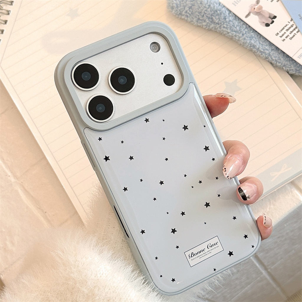 Ốp điện thoại iphone 17 Pro Max 16 Pro Max 15 Pro Max Frost Blue Black Star