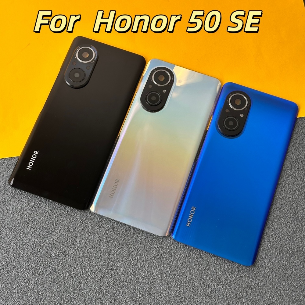 Ốp điện thoại Kính Chính Hãng Cho Honor 50 SE 5G JLH-AN00 Pin Cửa Sau Vỏ Nắp Bảng Điều Khiển Vỏ Phụ 