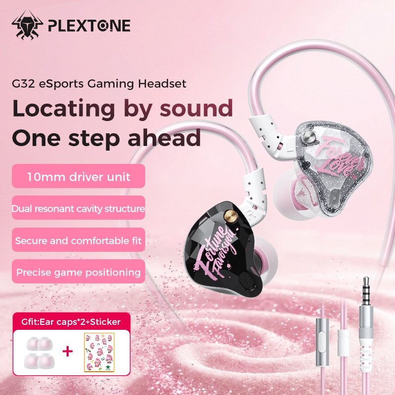 Tai nghe chơi Game thể thao điện tử PLEXTONE G32 Mark2, Tai nghe chơi Game nhét tai HIFI tích hợp, T