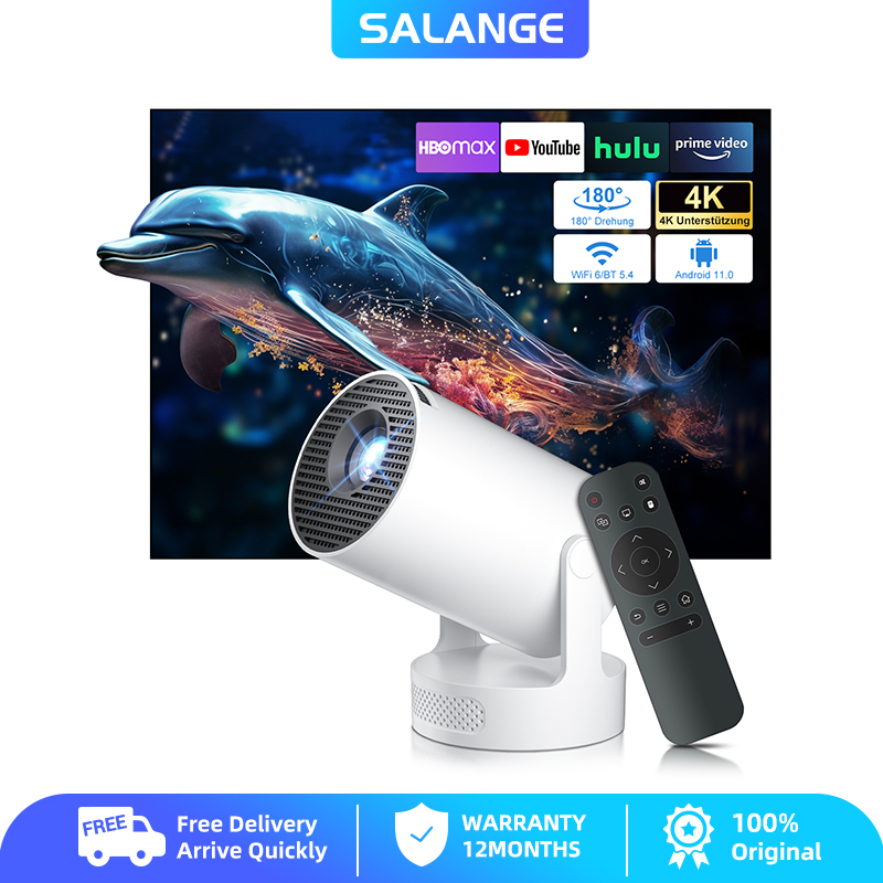 Mặt bích HY300 Ultra Android 11 Máy chiếu thông minh 4K 1080P full HD Rạp hát tại nhà Tự động Keysto