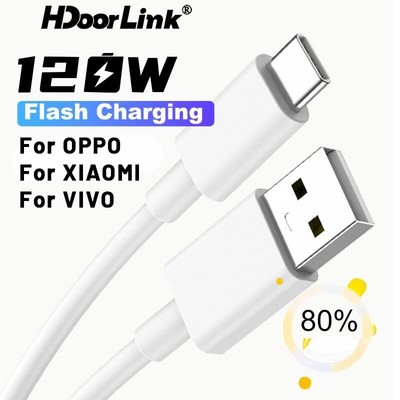 Cáp sạc siêu Flash HdoorLink 120W Type C Cáp sạc nhanh USB Type C