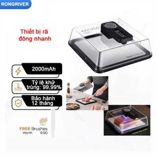 RONGRIVER Máy rã đông thực phẩm cao cấp, máy rã đông chạy pin siêu tốc công nghệ ion an toàn cho thực phẩm