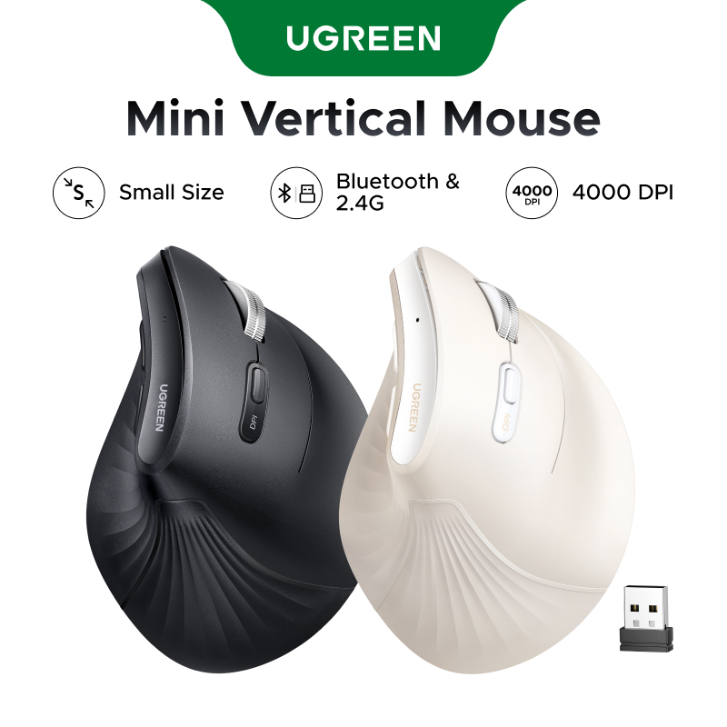 Chuột dọc đa chế độ UGREEN Bluetooth & 2.4G Năm cấp độ DPI lên tới 4000 Pin thiết kế tiện dụng dọc 5 nút Không bao gồm | BigBuy360 - bigbuy360.vn