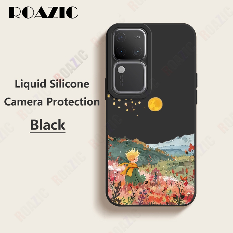 Vỏ TPU Silicon Lỏng Tương Thích Cho VIVO V30 Pro 5G S18 Pro 5G V30 5G S18 5G Hoàng Tử Bé Thưởng Thức