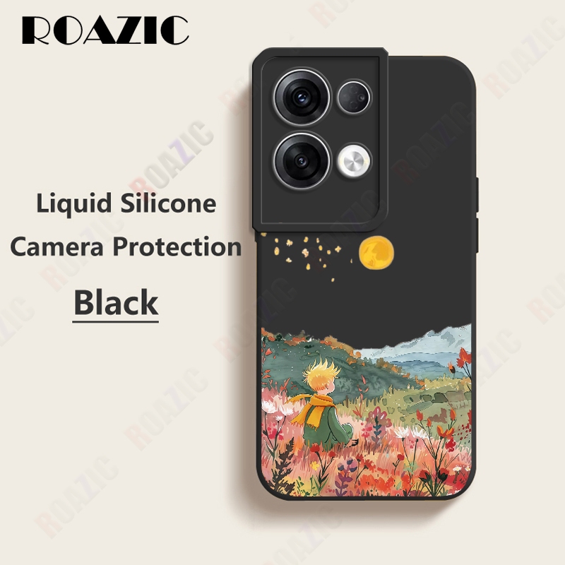 Vỏ TPU Silicon Lỏng Tương Thích Cho OPPO Reno 8 Pro 5G 8 5G 8Z 5G 7Z 5G 7 Pro 5G Hoàng Tử Bé Thưởng 