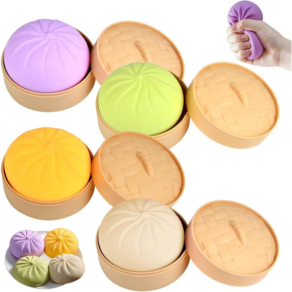 4 Đồ chơi Squishy bánh bao, Taba Squishy làm quà tặng Phục sinh, Đồ chơi Fidget Fufu Squishy dành ch