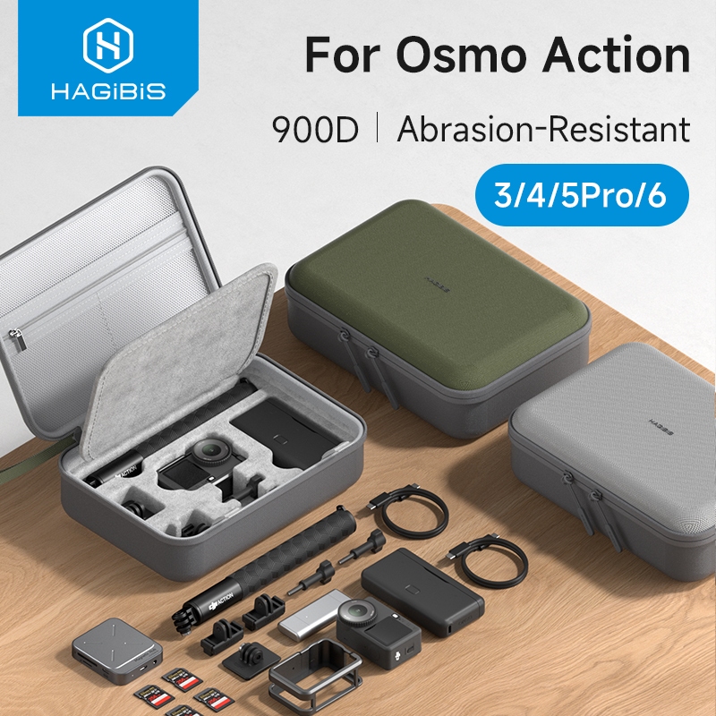Hộp đựng Hagibis cho DJI Osmo Action 5 Pro / 6 / 4 / 3 Camera hành động Túi đựng du lịch di động cho