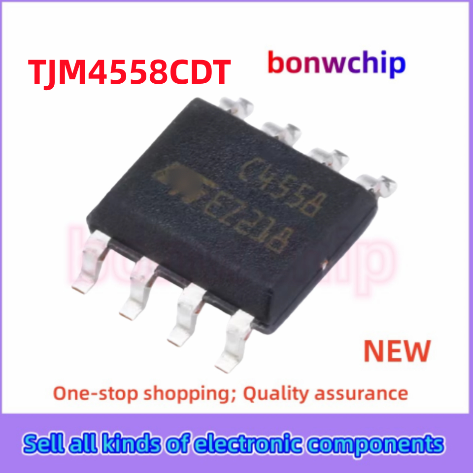 10 Cái / lốc Bản vá gốc TJM4558CDT TJM4558 C4558 SOP-8 Chip khuếch đại hoạt động băng thông rộng tốc