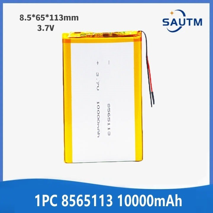 8565113 Pin sạc Lithium Polymer 3.7V 10000mAh cho DVD GPS MP3 Power Bank Đèn LED Bluetooth
