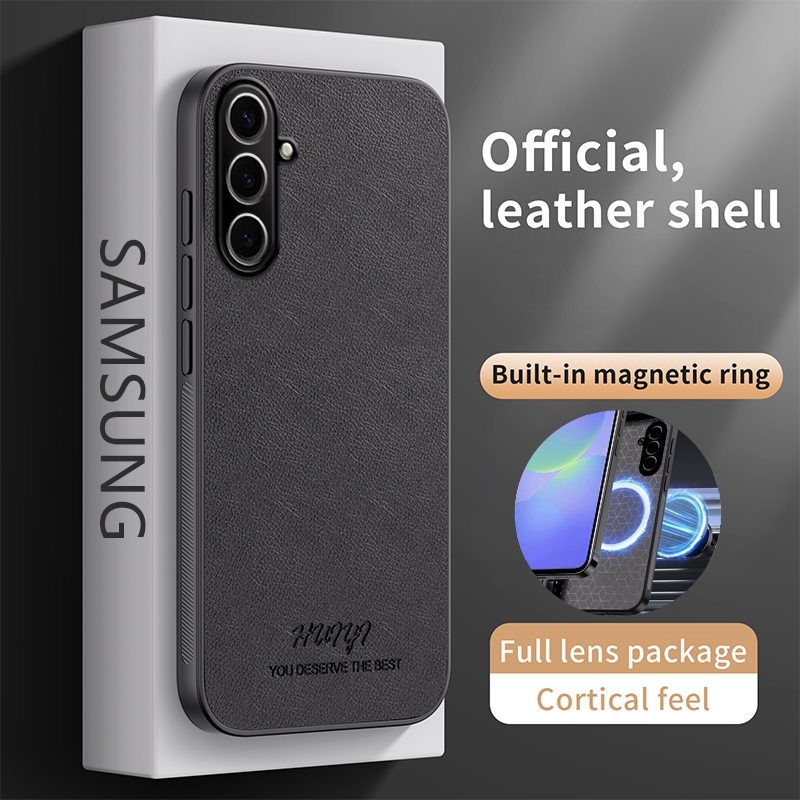 Vỏ Da Cho Samsung Galaxy A37 5G SamsungA37 Vỏ Điện Thoại Từ Tính Sạc Không Dây Giá Đỡ Ô Tô Mờ Silico