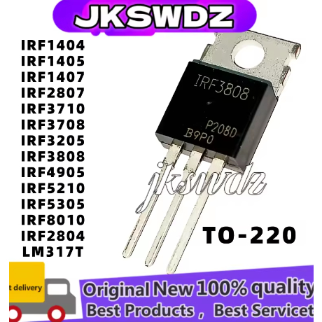 5 Chiếc IRF3205 IRF3710 IRF3808 IRF4905 IRF5210 IRF5305 IRF8010 IRF3708 IRF1404 IRF1405 IRF1407 IRF2