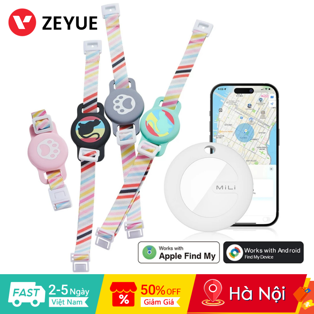 [iOS & Android] Mili Thiết Bị Định Vị GPS Mitag Duo Bluetooth Thông Minh Pet GPS Tracker Smart Tag T
