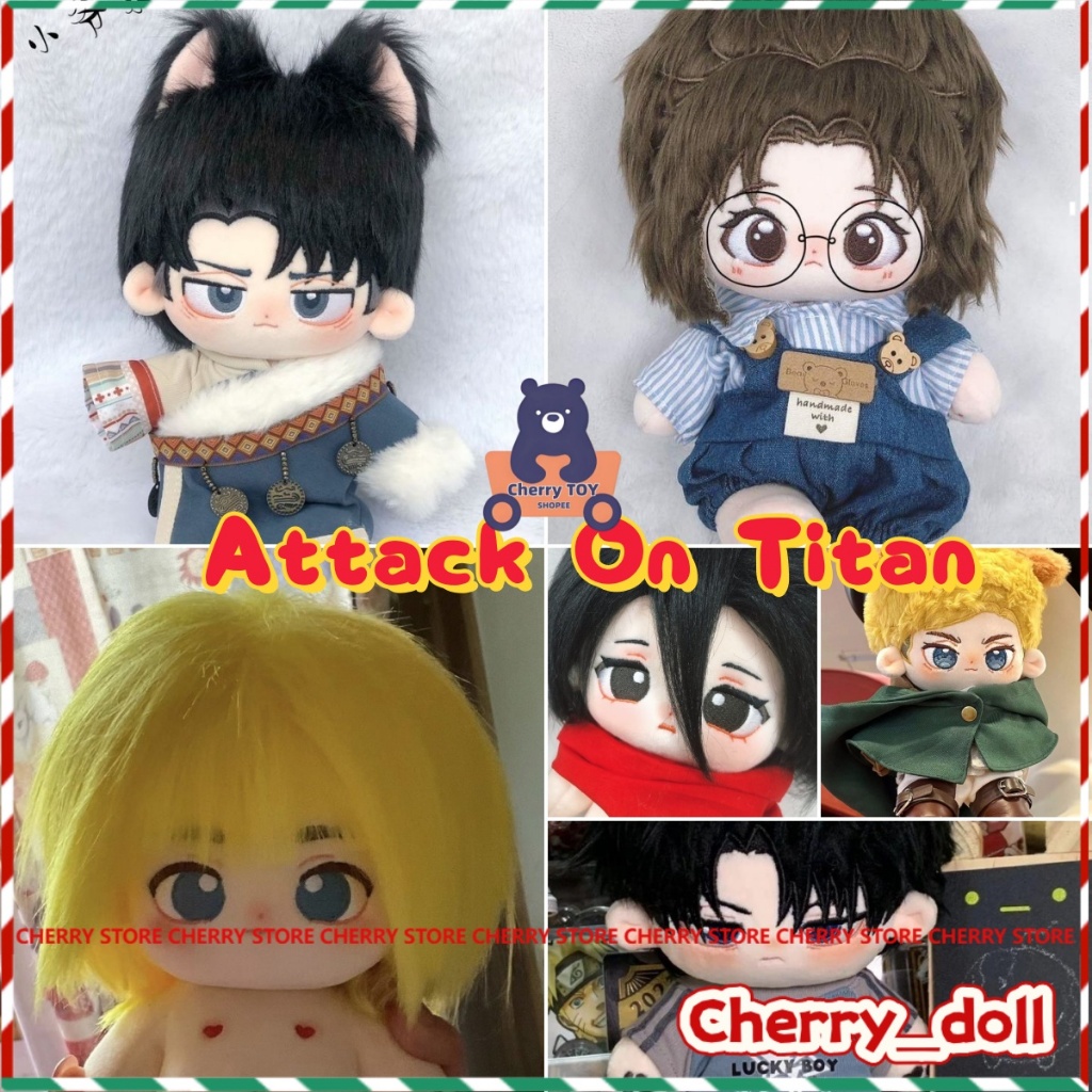 20CM Attack on Titan Levi Hange Erwin  Armin Mikasa Cosplay Thuộc tính Búp bê sang trọng, Nhân vật n