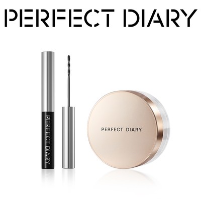 Phấn phủ PERFECT DIARY PerfectStay  kiềm dầu chống thấm nước kiểm soát dầu 4 màu tùy chọn chuyên dụng 7g & Mascara chuốt mi  lâu trôi chống thấm nước làm dày và dài mi tự nhiên 2 màu sắc tùy chọn tiện lợi 4.5g