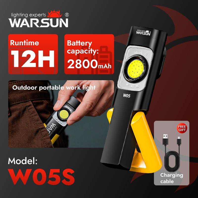 Đèn pin WARSUN W05S sạc lại được, sáng mạnh, gọn nhẹ, phù hợp dùng ngoài trời