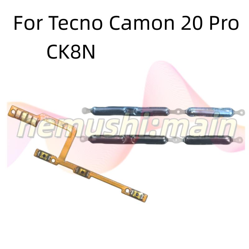 Dành Cho Tecno Camon 20 Pro 5G CK8 CK8n Nút Âm Lượng Nguồn Cáp Mềm Bên Chìa Khóa Nút Công Tắc Phần S