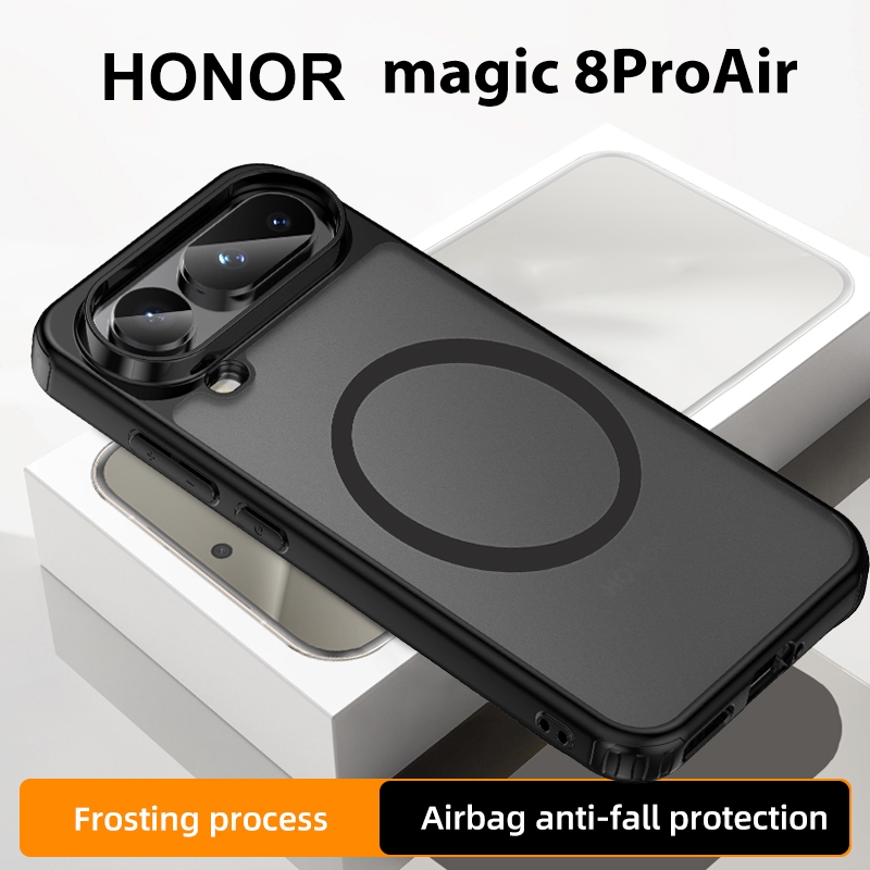 Dành Cho Huawei Honor Magic 8 Pro Air Case 2-IN-1 Hybrid Transparent Matte Soft Bumber Sạc Vỏ Từ Tín
