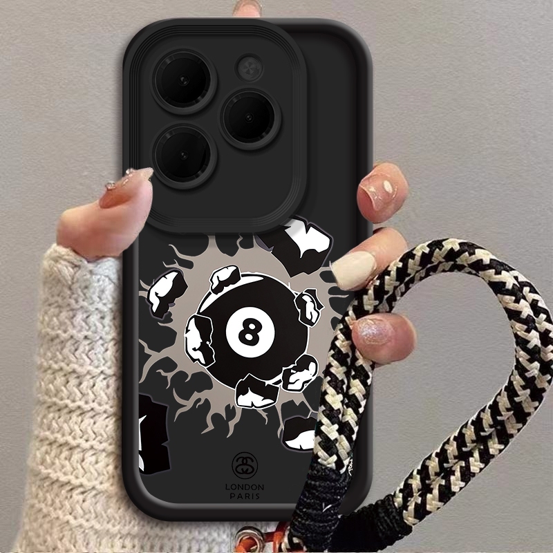 Vỏ Bida Đen 100 Cho Tecno SPARK20 Pro Tecno SPARK20 Tecno SPARK20C SPARK GO 2024 SPARK10 SPARK10C SP