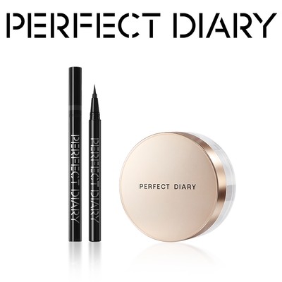 Phấn phủ kiềm dầu PERFECT DIARY chống thấm nước kiểm soát dầu lên đến 12h với 3 màu tùy chọn 7g & Bút kẻ mắt PERFECT DIARY dạng lỏng chống thấm nước lâu trôi nhanh khô dễ sử dụng không bị nhòe lem 4.5g