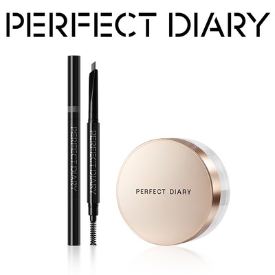 Phấn phủ kiềm dầu PERFECT DIARY chống thấm nước kiểm soát dầu lên đến 12h với 3 màu tùy chọn 7g & Chì kẻ mày PERFECT DIARY 0.28g chống thấm nước 5 màu tùy chọn