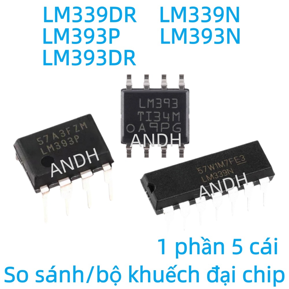 Chip khuếch đại / so sánh LM339DR LM339N LM393P LM393N LM393DR hoàn toàn mới