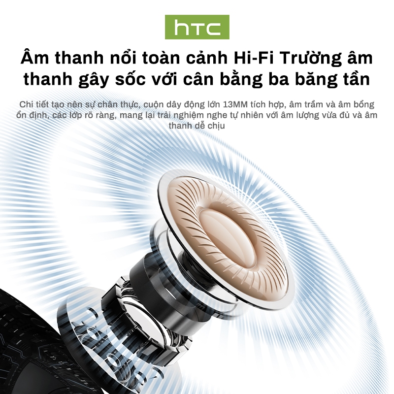 HTC NE57 Tai nghe phiên dịch  AI dịch thuật đồng thời 134 ngôn ngữ  Bluetooth 6.0  Âm thanh nổi HiFi  Thiết kế thời trang Tai nghe không dây | BigBuy360 - bigbuy360.vn