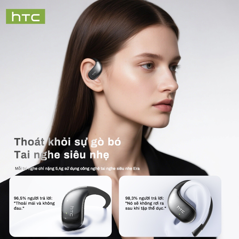 HTC NE57 Tai nghe phiên dịch  AI dịch thuật đồng thời 134 ngôn ngữ  Bluetooth 6.0  Âm thanh nổi HiFi  Thiết kế thời trang Tai nghe không dây | BigBuy360 - bigbuy360.vn