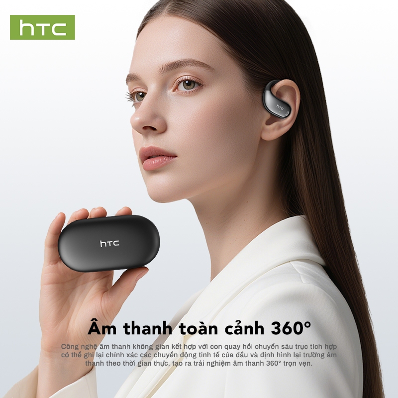 HTC NE57 Tai nghe phiên dịch  AI dịch thuật đồng thời 134 ngôn ngữ  Bluetooth 6.0  Âm thanh nổi HiFi  Thiết kế thời trang Tai nghe không dây | BigBuy360 - bigbuy360.vn