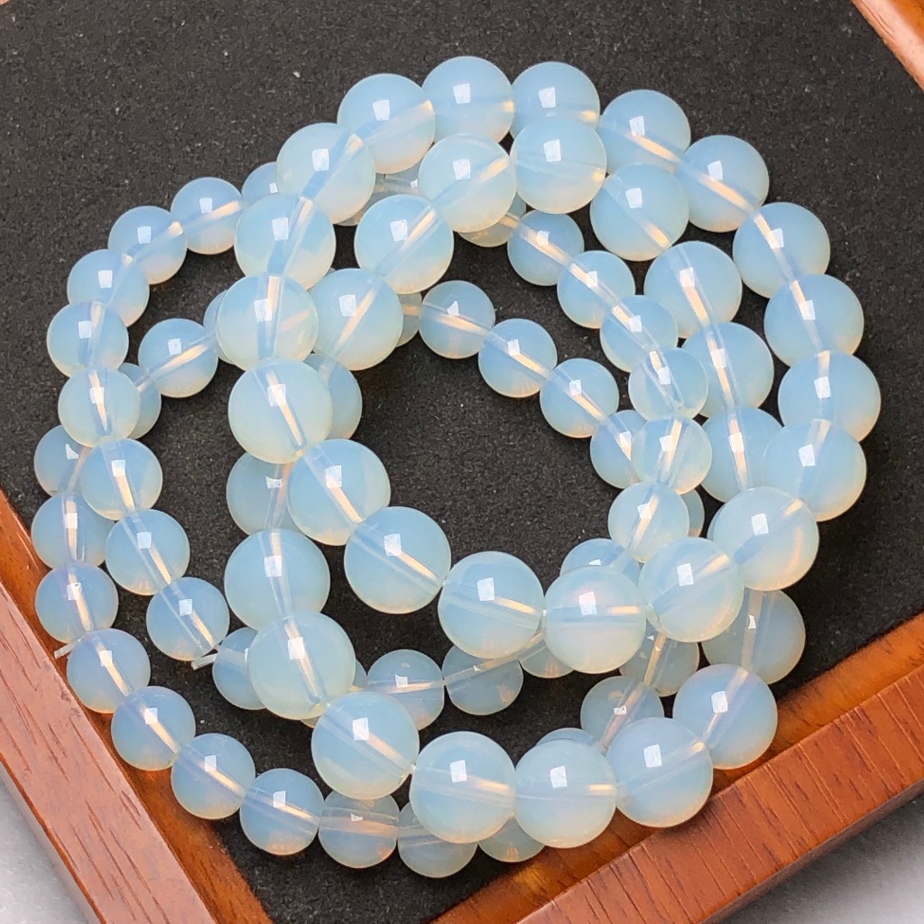 Vòng tay Opalite tự nhiên 8 / 10mm - Phát sáng phát sáng