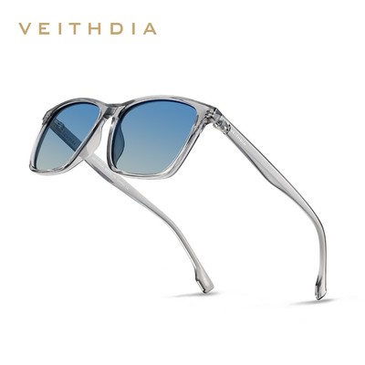 Kính râm bảo vệ nam VEITHDIA UV400 phân cực dành cho nữ Ống kính quang học Kính râm lái xe vuông V7911