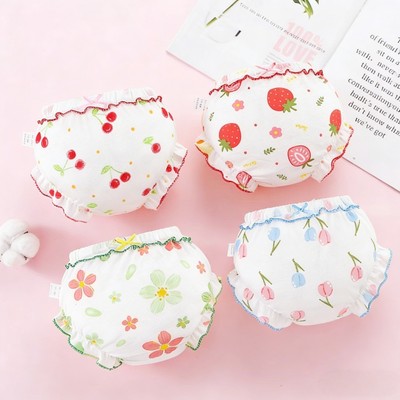 Adabaobao® ᵛⁿQuần lót LUCKY BIG CAT cotton xinh xắn cho bé gái 0-3 tuổi