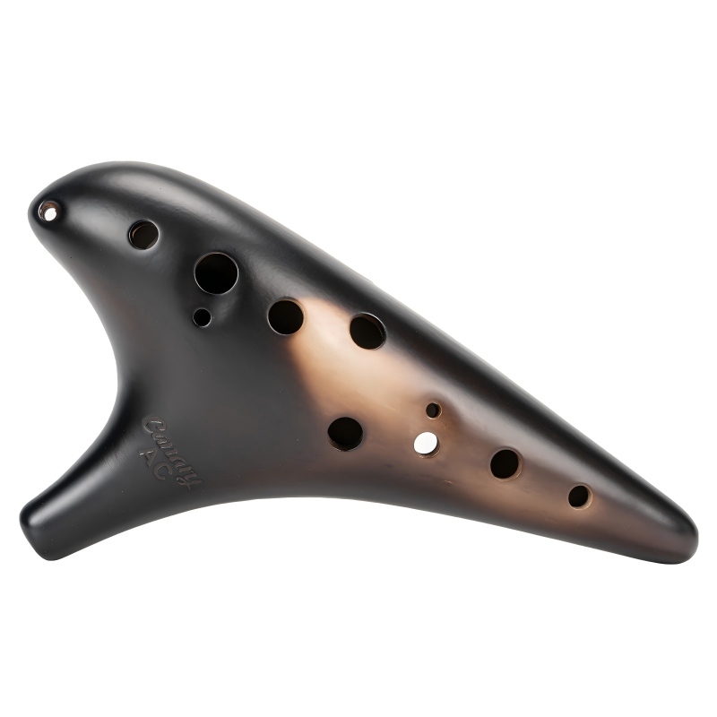 Ocarina 12 Lỗ AC Tone Strawfire Sáo gốm hun khói Nhạc cụ mũi nhọn cho Beiginner