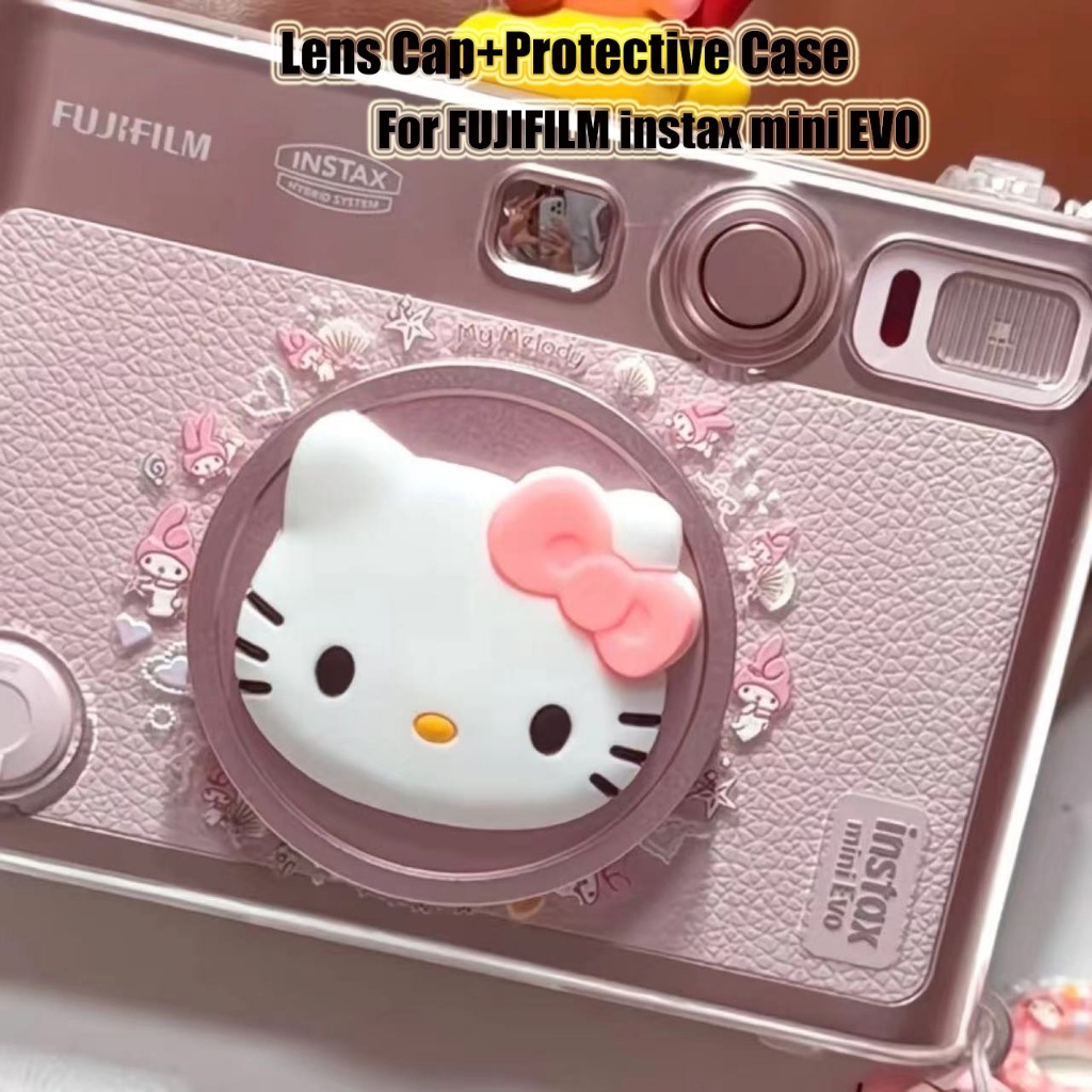 Vỏ ống kính + Vỏ bảo vệ Thích hợp cho Fujifilm Polaroid Instax Mini Evo Nắp ống kính Vỏ bảo vệ máy ả