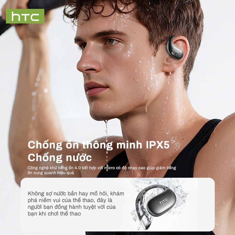 HTC NE57 Tai Nghe Phiên Dịch AI Dịch thuật AI Bluetooth 6.0 Hỗ trợ 134 ngôn ngữ  Tai nghe không dây Âm thanh chất lượng cao Thiết kế thời trang Pin 400mAh | BigBuy360 - bigbuy360.vn