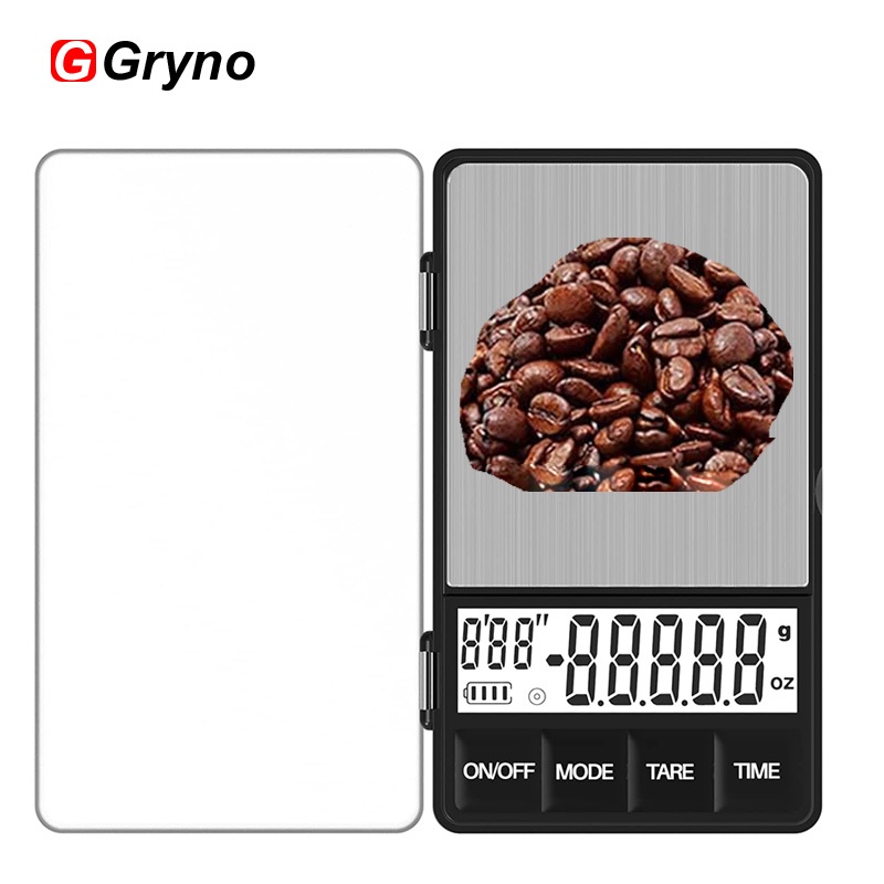 Gryno Coffee Scale Digital Kitchen Scale 0.1g~1000g Battery With Timer LED Display