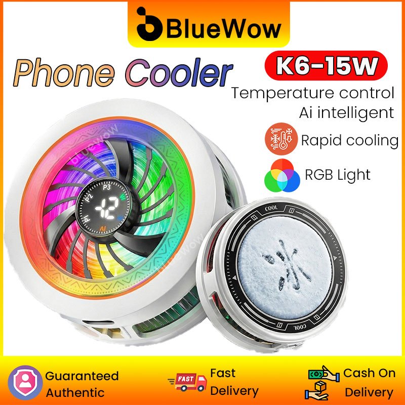 Quạt làm mát điện thoại di động BlueWow K6 / K3 Quạt làm mát tản nhiệt chơi game Turbofan Cooler