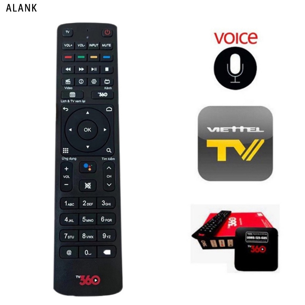ALANK REMOTE TV Box  Đầu Thu  voice Viettel TV360 Box 4K
