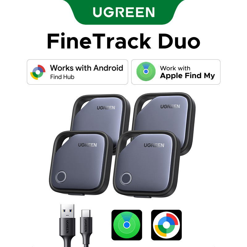 UGREEN FineTrack Duo 2 in1 Thẻ thông minh Định vị thông minh Bộ định vị tìm kiếm theo dõi chống thất