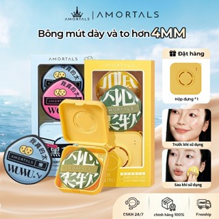 Bộ mút trang điểm AMORTALS Chính Hãng sử dụng ướt và khô đa năng với cọ và hộp đựng