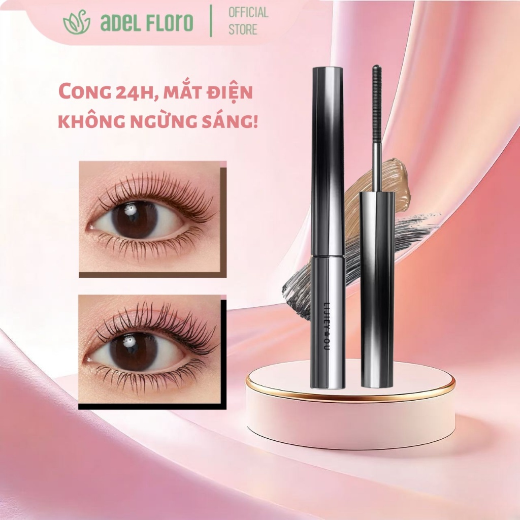 【Adel Floro】Chuốt Mi LashSteel | Đầu Thép Xoay 360°, Mi Dài, Mi Dày, Chống Nước