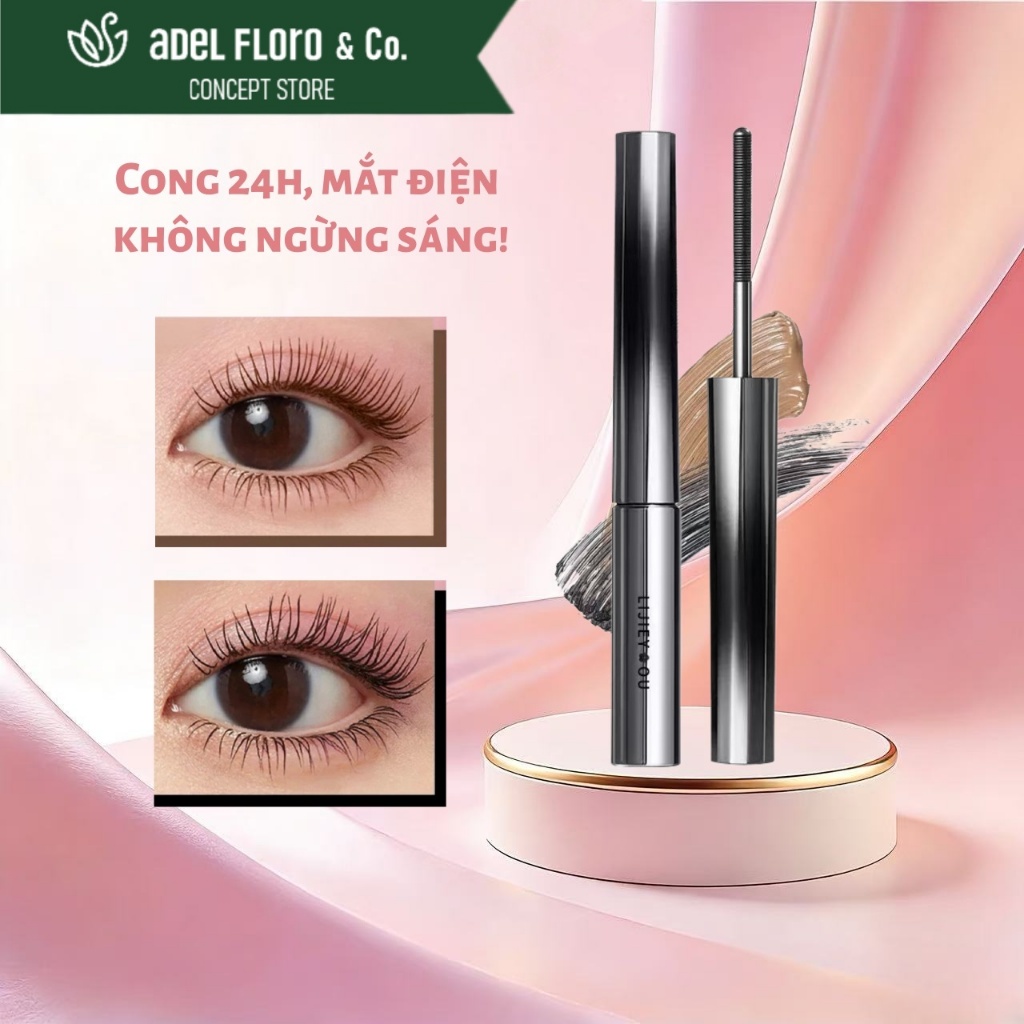 【Adel Floro & Co.】Chuốt Mi LashSteel | Đầu Thép Xoay 360°, 3-in-1 Chuốt Mi+Lót Mi+Nhuộm Mày, Chống