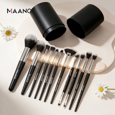 MAANGE Bộ cọ makeup 11 cây cọ phấn phủ, má hồng, che khuyết điểm, màu mắt 5728